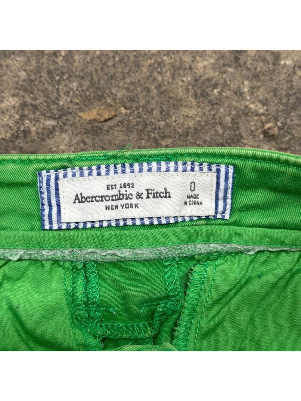 Vintage Y2K Abercrombie & Fitch Low Rise Green Mini Shorts - Picture 3 of 7